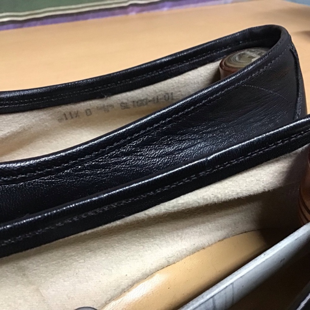 EUC Bally Black Leather Loafers Size 11.5 Made In Switzerland - Picture 6 of 12